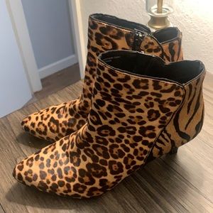 Alfani Animal print heeled booties